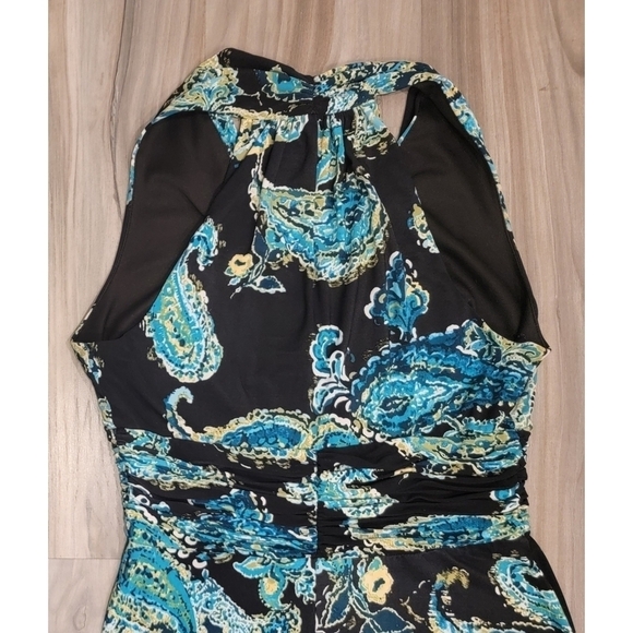 Evan Picone Maxi Dress – Size 10 – Blue Paisley Print - Picture 6 of 8